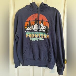 Navy Hoodie with Graphic Design